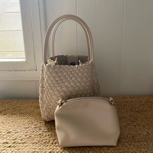 Anthropologie Woven Mini Hollace Tote